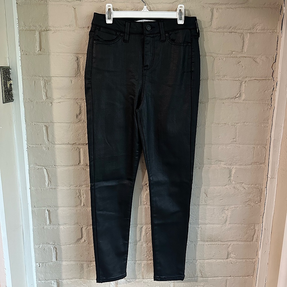 Celebrity Pink High Rise Ankle Skinny black faux leather jeans size 3